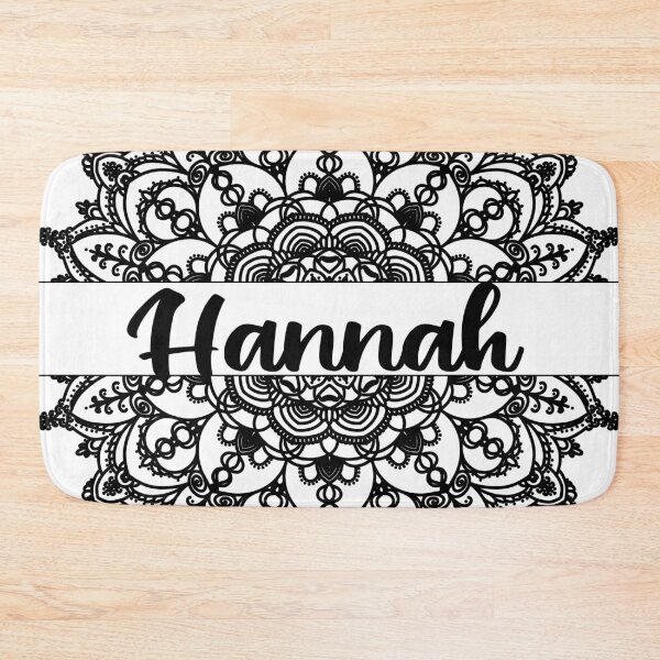 Item preview, First name Hannah mandala in black designed and sold by felinefeelings.