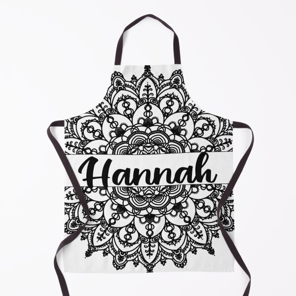 Item preview, First name Hannah mandala in black designed and sold by felinefeelings.