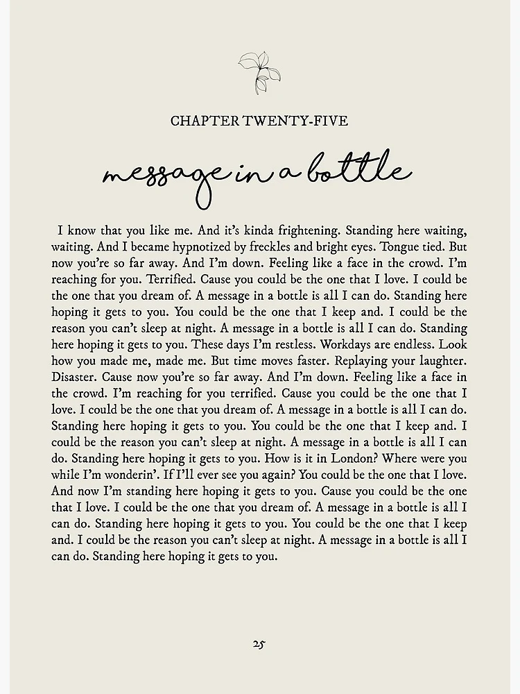 ふすい、【MESSAGE　IN　A　BOTTLE】、希少な額装用画集より ふすい、【MESSAGE IN A BOTTLE】、希少な額装用画集より