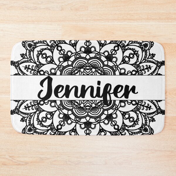Item preview, First name Jennifer mandala in black designed and sold by felinefeelings.