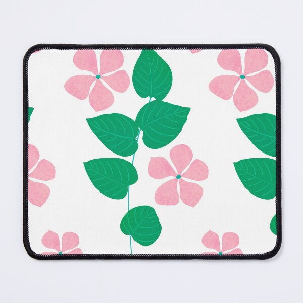 Item preview, Pink Floral Branch Pattern Digital Illustration in White designed and sold by NAYANA S KUMAR.