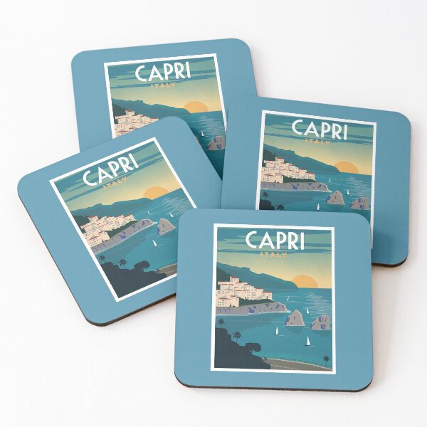 Artikelvorschau, CAPRI ITALY: Vintage-Resort-Reise-Werbedruck entworfen und verkauft von posterbobs.