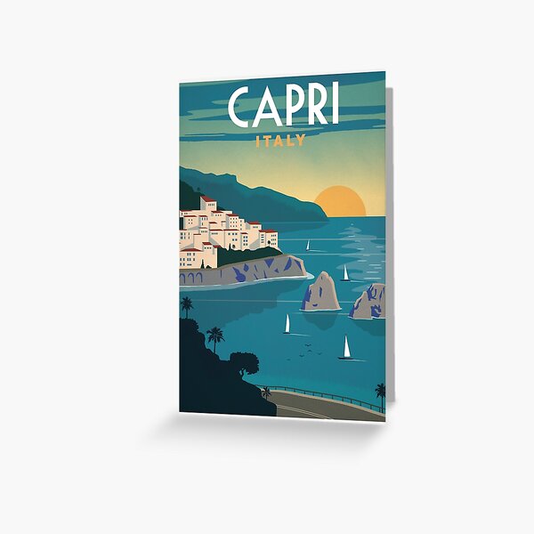 Item preview, CAPRI ITALY: Vintage  Resort Travel Advertising Print designed and sold by posterbobs.