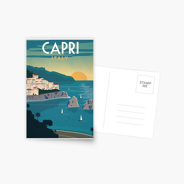 Item preview, CAPRI ITALY: Vintage  Resort Travel Advertising Print designed and sold by posterbobs.