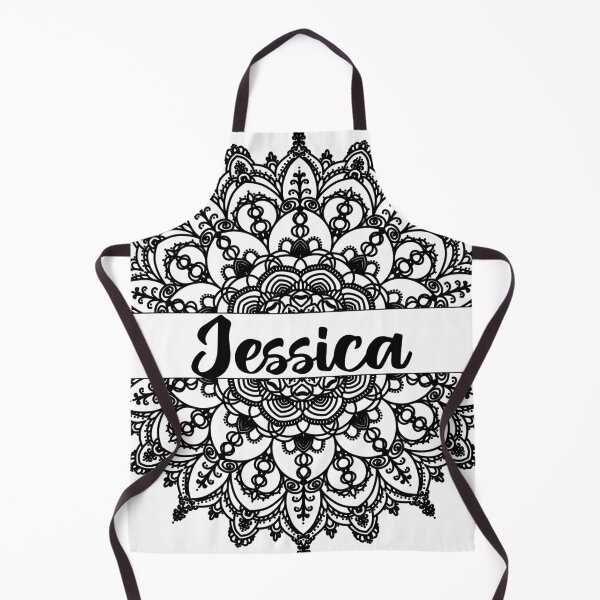 Item preview, First name Jessica mandala in black designed and sold by felinefeelings.