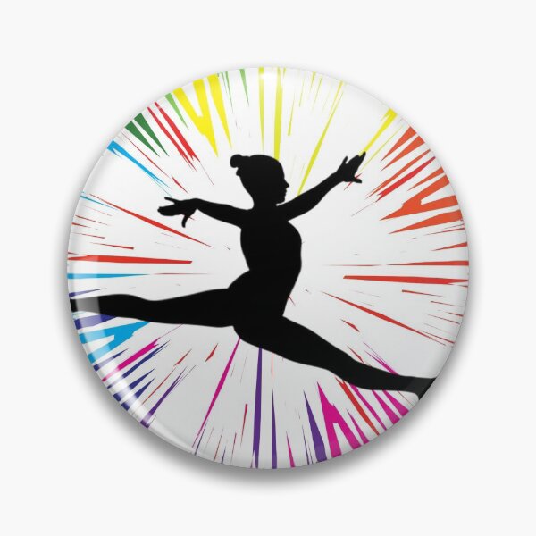 Item preview, Gymnast Silhouette Colors Rainbow Explosion For Gymnastic Ladies designed and sold by THE ONE ⭐⭐⭐⭐⭐ (20k).