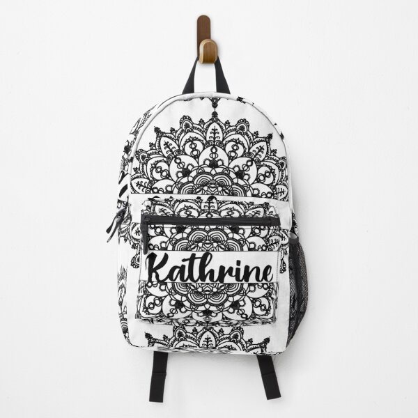 Item preview, First name Kathrine mandala in black designed and sold by felinefeelings.