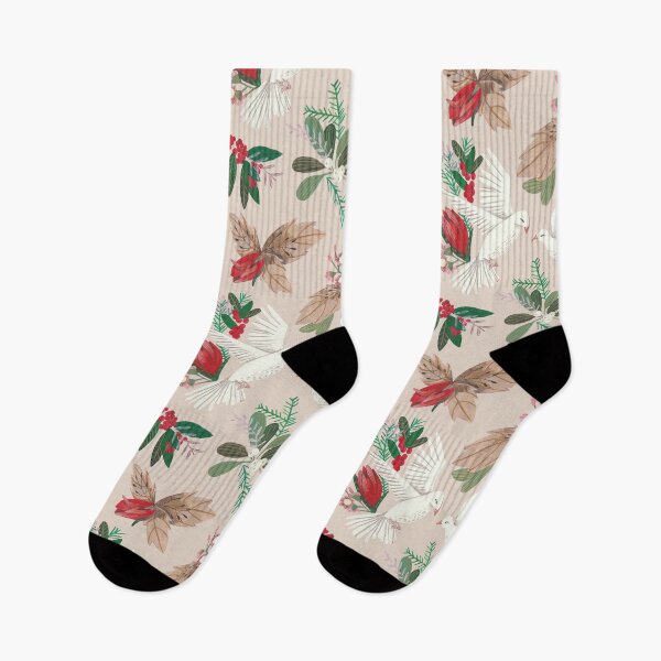Item preview, Christmas peace on earth doves botanical floral greenery designed and sold by Caroline Bonne Müller.