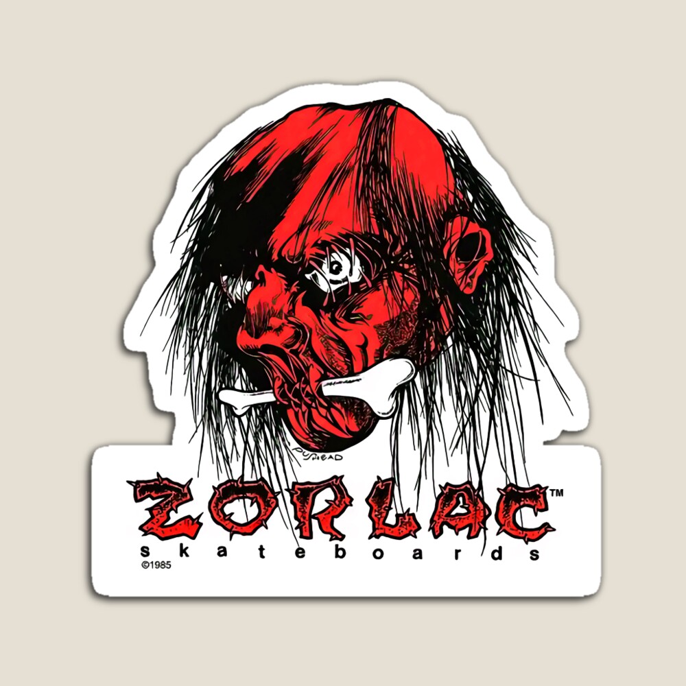 Zorlac Stanton ステッカー Pushead Santa Cruz Zorlac Skateboard Sticker Shrunken Head Pushead John Gibson