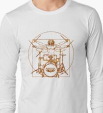 Homme de tambour de Vitruve T-shirt manches longues