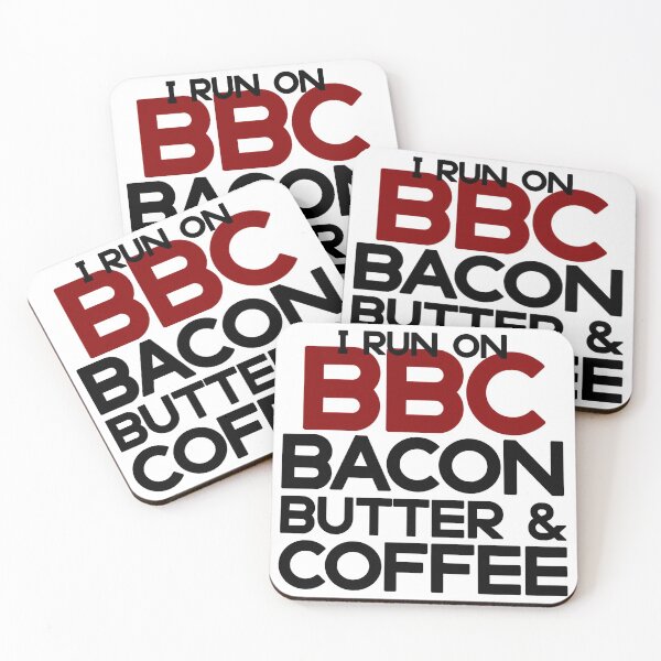 Item preview, I run on BBC: Bacon, Butter and Coffee. Funny Keto Diet gifts #KetoDiet #Ketosis #ketoholic designed and sold by AmazingEcraft.