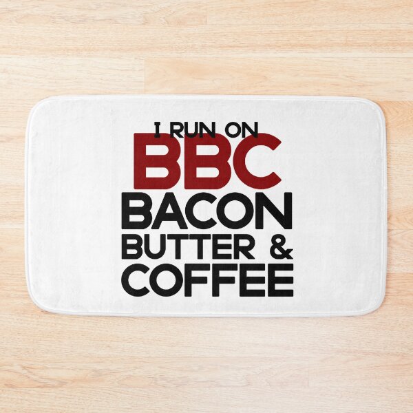 Item preview, I run on BBC: Bacon, Butter and Coffee. Funny Keto Diet gifts #KetoDiet #Ketosis #ketoholic designed and sold by AmazingEcraft.