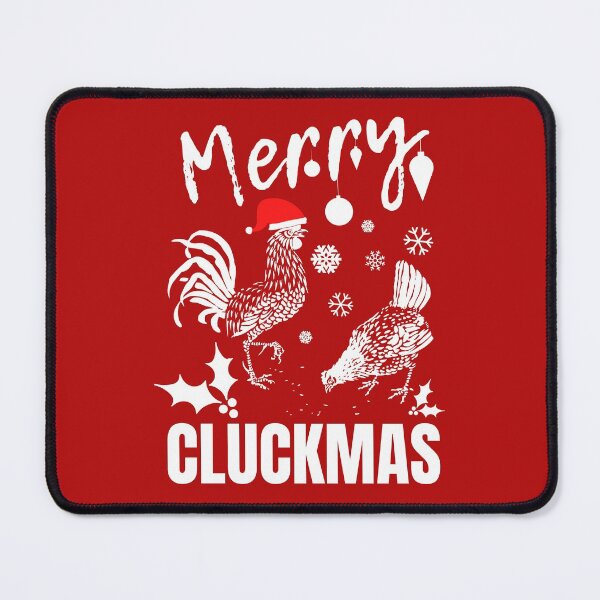 Item preview, Merry Cluckmas, Funny pun,vintage Christmas, christmas love, festive chickens designed and sold by allycat57.