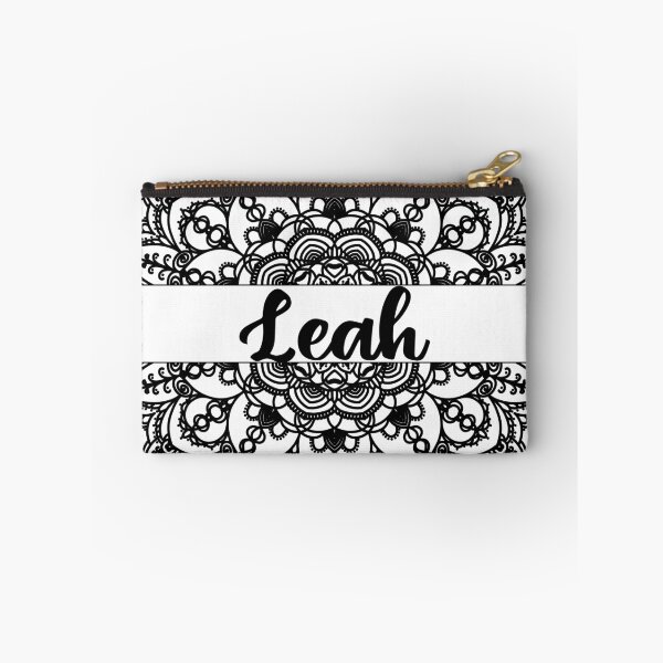 Item preview, First name Leah mandala in black designed and sold by felinefeelings.