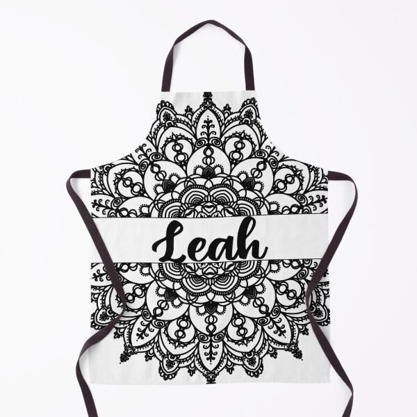 Item preview, First name Leah mandala in black designed and sold by felinefeelings.
