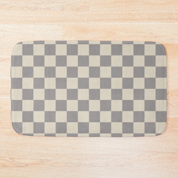 Item preview, grey and off white stylish checkered pattern designed and sold by Pattern Girl.
