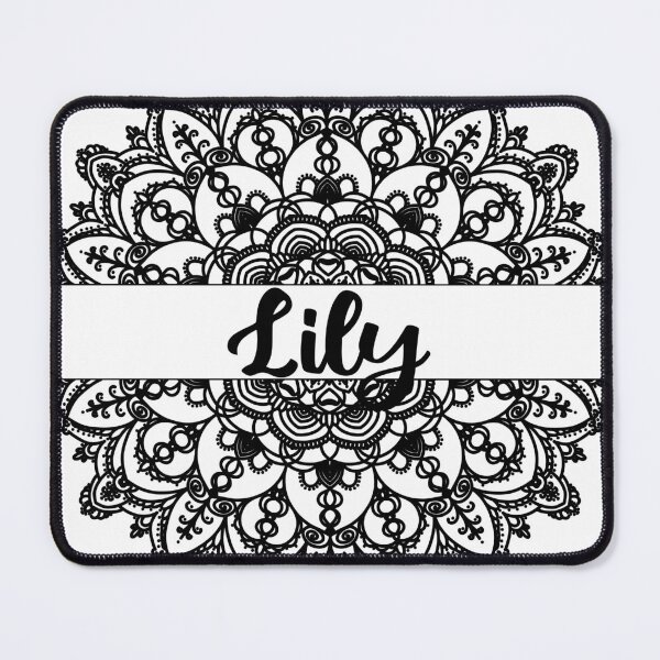 Item preview, First name Lily mandala in black designed and sold by felinefeelings.
