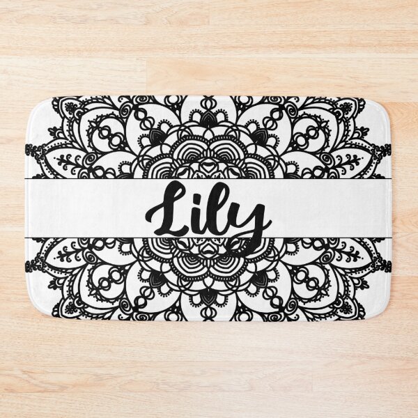Item preview, First name Lily mandala in black designed and sold by felinefeelings.