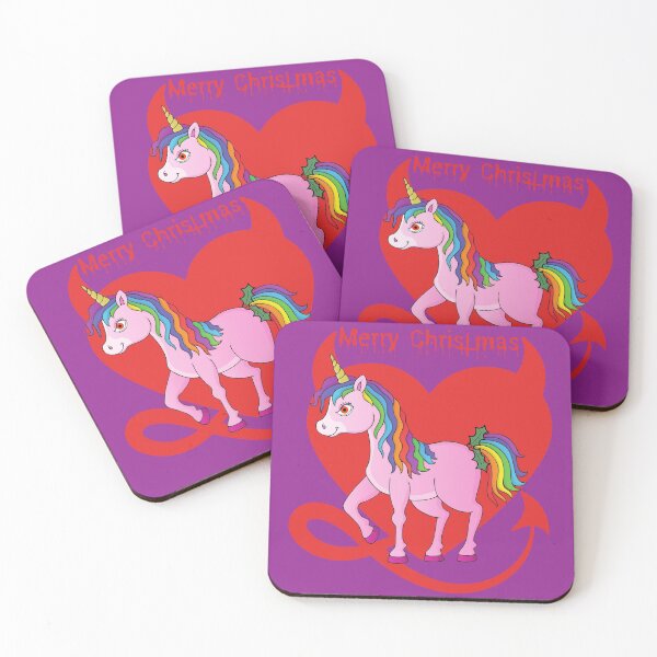 Item preview, Cute Christmas Evil unicorn designed and sold by Tshepomuza.