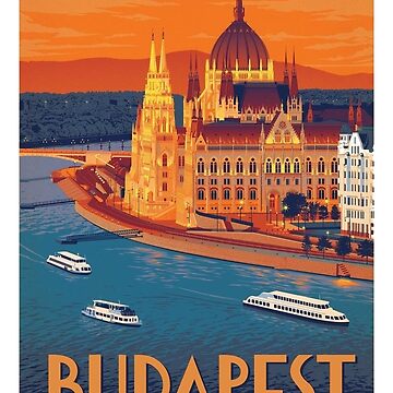 Artwork thumbnail, BUDAPEST HUNGARY : Vintage Stockholm Travel Advertising Print by posterbobs