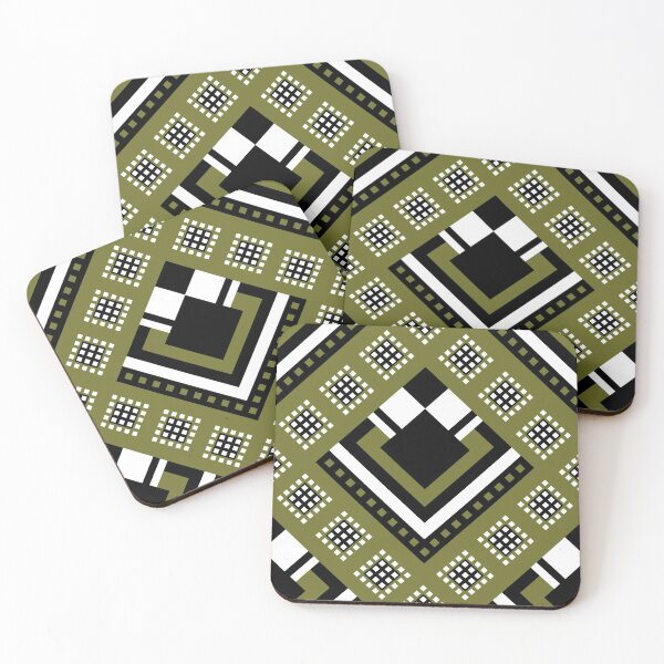 Item preview, Zimbabwe | Modified Traditional Retso Pattern( Light Green, White and Black)  designed and sold by DesignbyDAE.