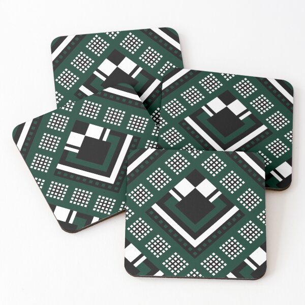 Item preview, Zimbabwe | Modified Traditional Retso Pattern( Dark Green, White and Black)  designed and sold by DesignbyDAE.