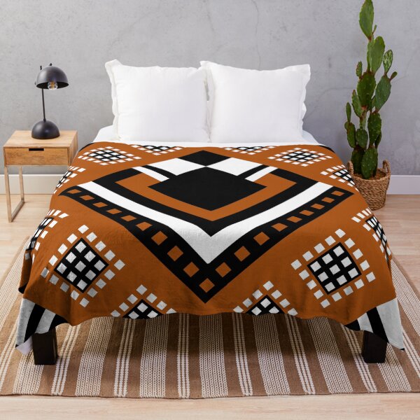 Item preview, Zimbabwe | Modified Traditional Retso Pattern( Orange, White and Black)  designed and sold by DesignbyDAE.