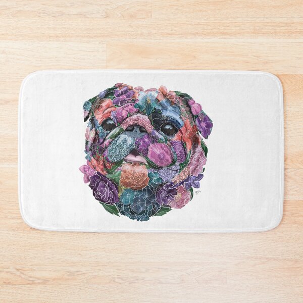 Item preview, Pug, regalo del amante del barro amasado, barro amasado floral, barro amasado flor, barro amasado floral, arte del barro amasado, propietario del barro amasado, barro amasado femenino designed and sold by Beaniebow.