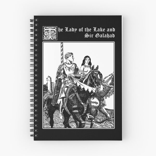Item preview, Lady of the Lake & Sir Galahad, Arthurian Gift, Myths and Legends, Vintage Illustration designed and sold by Proverbial Wisdom Design.