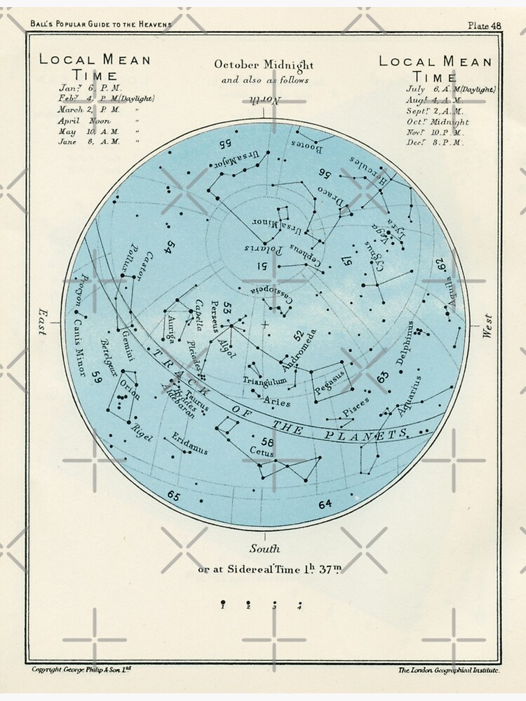 Star map October Midnight