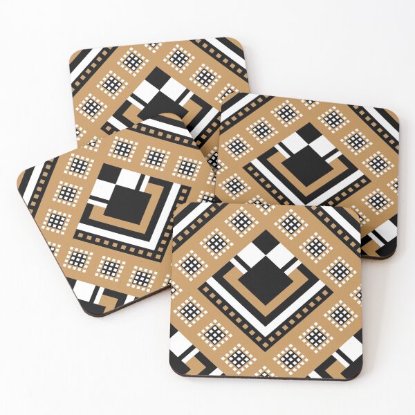 Item preview, Zimbabwe | Modified Traditional Retso Pattern( Light Brown, White and Black)  designed and sold by DesignbyDAE.