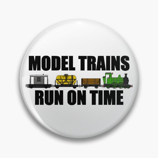 Item preview, Model Trains Run On Time Railway Funny designed and sold by doodlerob.