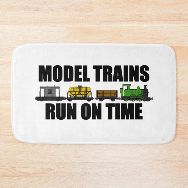 Item preview, Model Trains Run On Time Railway Funny designed and sold by doodlerob.