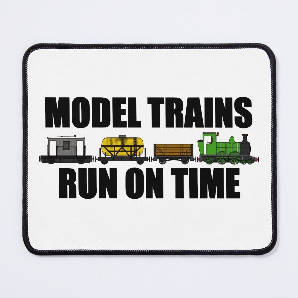 Item preview, Model Trains Run On Time Railway Funny designed and sold by doodlerob.