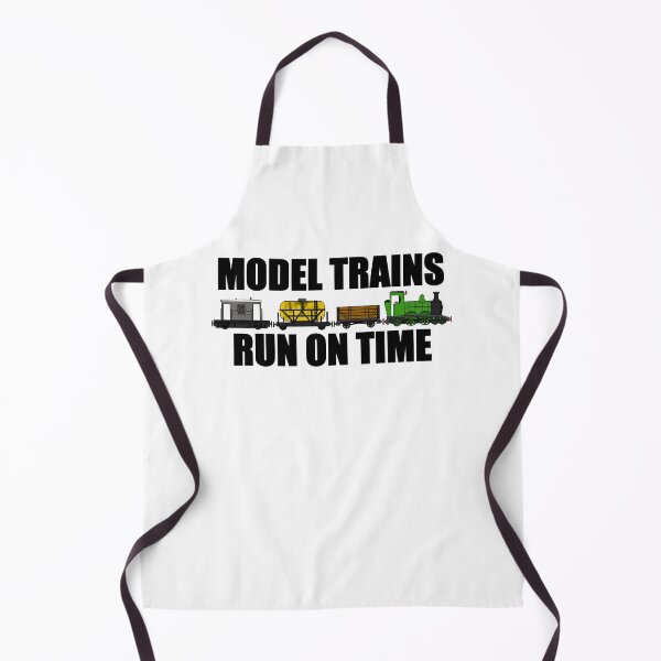 Item preview, Model Trains Run On Time Railway Funny designed and sold by doodlerob.