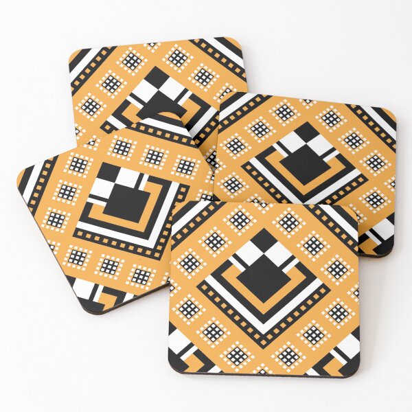 Item preview, Zimbabwe | Modified Traditional Retso Pattern( Yellow, White and Black)  designed and sold by DesignbyDAE.