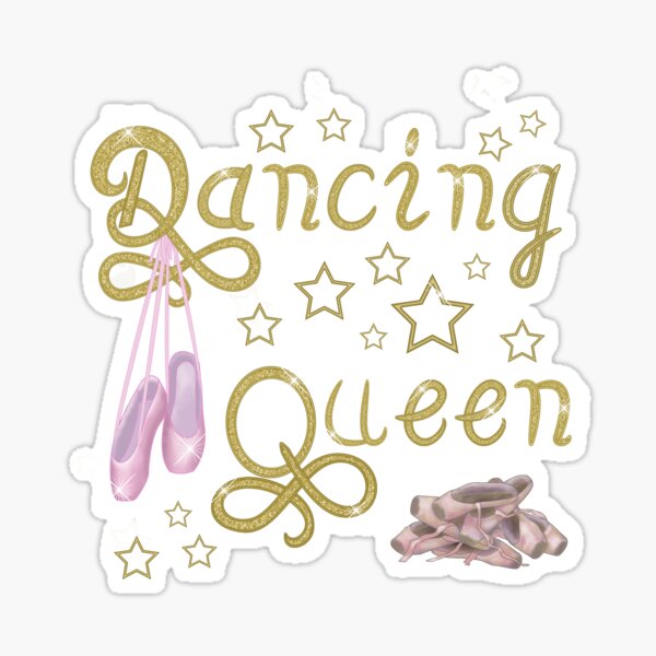 Dancing queen Gold Ballet Sticker