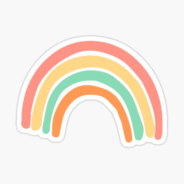 Regenbogen und Sterne Sticker