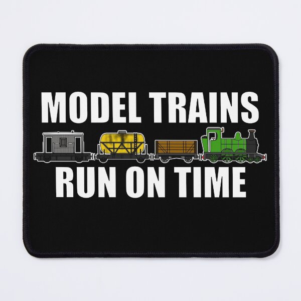Item preview, Model Trains Run On Time Railway Funny designed and sold by doodlerob.