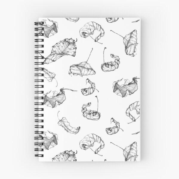 Item preview, Hand drawn graphite autumn leaves pattern designed and sold by TorriPhoto.