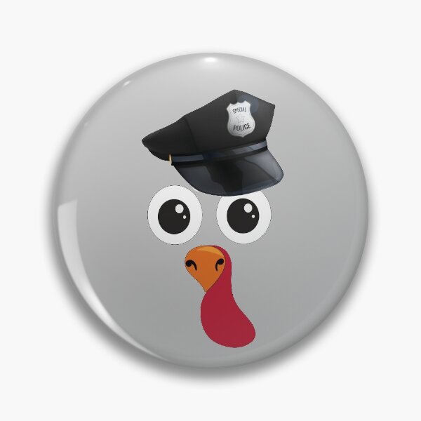 Item preview, Police Officer Thanksgiving Turkey Face  designed and sold by AshzShop.
