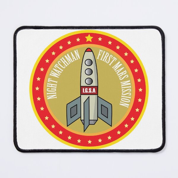 Item preview, Mars mission badge for the indispensable Night Watchman designed and sold by KoandZo.