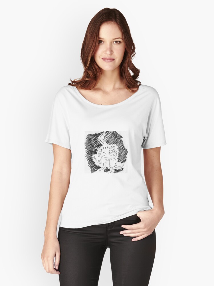 Thumbnail 1 of 3, Relaxed Fit T-Shirt, Song Cartoon - Moondance designed and sold by bromfieldpen.