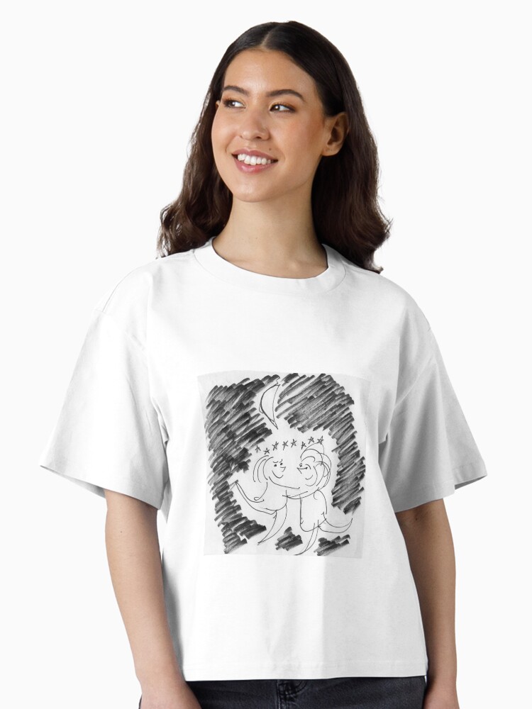 Thumbnail 1 of 4, Boxy T-Shirt, Song Cartoon - Moondance designed and sold by bromfieldpen.