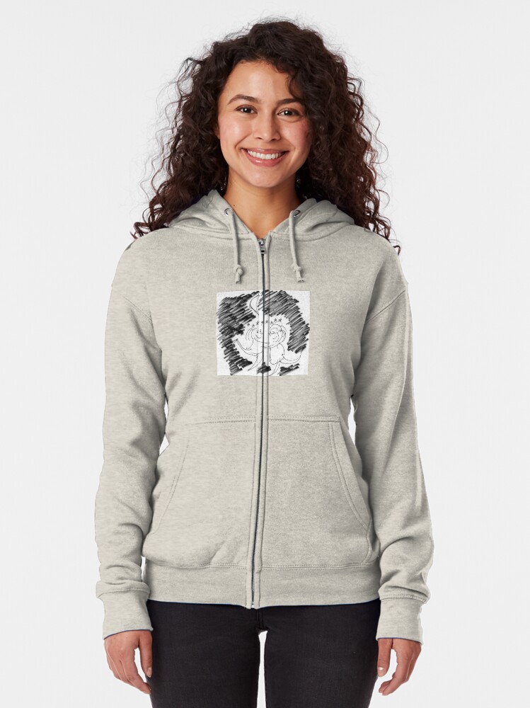 Thumbnail 2 of 5, Zipped Hoodie, Song Cartoon - Moondance designed and sold by bromfieldpen.