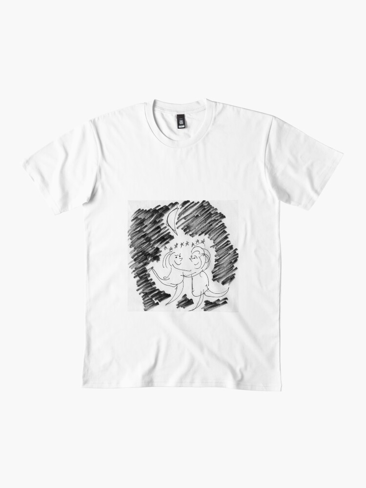 Thumbnail 2 of 4, Premium T-Shirt, Song Cartoon - Moondance designed and sold by bromfieldpen.