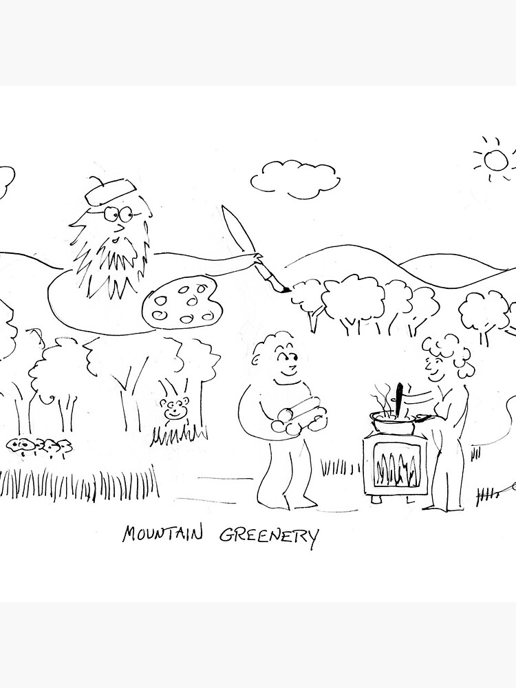 Thumbnail 2 of 2, Tote Bag, Song Cartoon - Mountain Greenery designed and sold by bromfieldpen.
