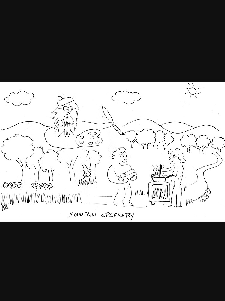 Thumbnail 7 of 7, Active T-Shirt, Song Cartoon - Mountain Greenery designed and sold by bromfieldpen.