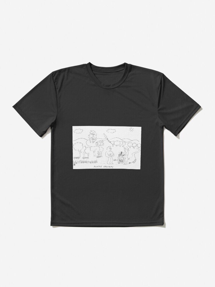 Thumbnail 2 of 7, Active T-Shirt, Song Cartoon - Mountain Greenery designed and sold by bromfieldpen.