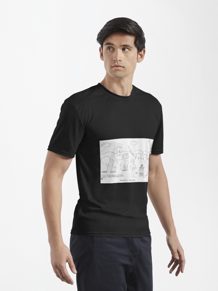 Thumbnail 3 of 7, Active T-Shirt, Song Cartoon - Mountain Greenery designed and sold by bromfieldpen.